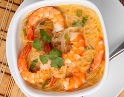 Prawn laksa soup